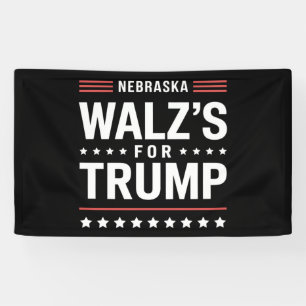Lustiger Trump Vance Walz's Für Trump Nebraska Banner