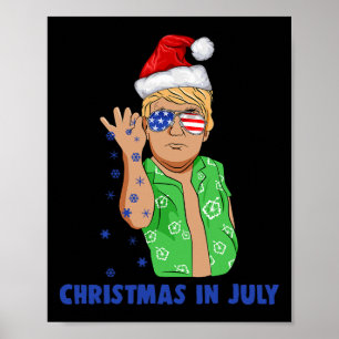 Lustiger Trump Weihnachtsmann Salz Weihnachten im Poster