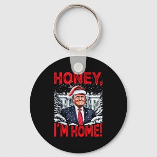 Lustiger Trump Xmas Schatz Ich Bin Zu Hause Donald Schlüsselanhänger