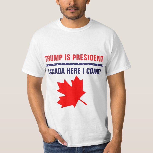 Lustiger Trumpf ist Präsident Kanada, hier, das T-Shirt (Vorderseite)