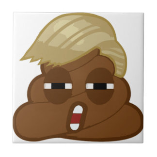 Lustiger Trumpf kacken emoji Fliese