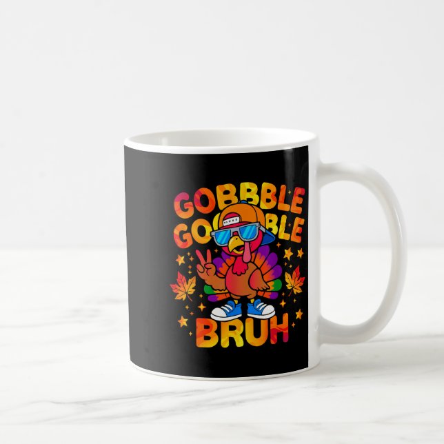 Lustiger Truthahn-Gack-Outfit für Jungen zum Ernte Kaffeetasse (Rechts)