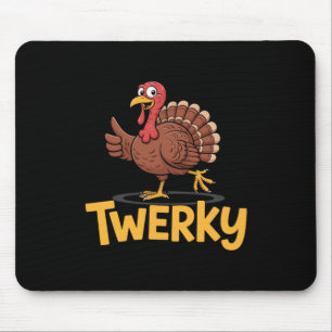 Lustiger Truthahn Tanz Thanksgiving Pun Mousepad