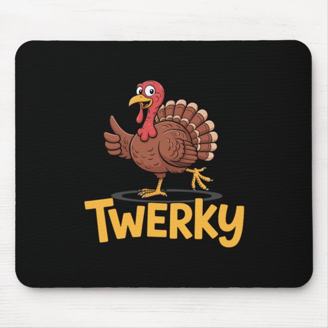 Lustiger Truthahn Tanz Thanksgiving Pun Mousepad (Vorne)