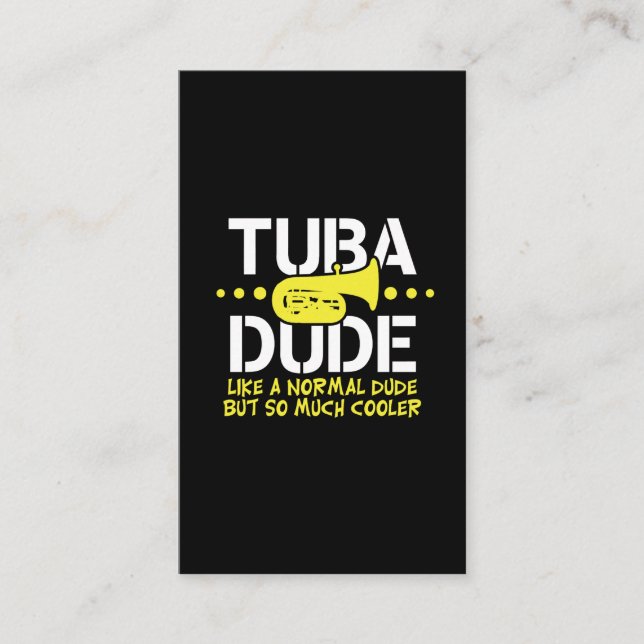 Lustiger Tuba-Typ mögen Normal aber cooleres Visitenkarte (Vorderseite)