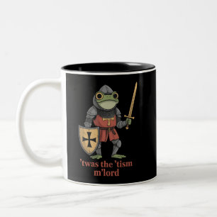 Lustiger T'war Der 'Tismus M'Lord Mittelalterliche Zweifarbige Tasse
