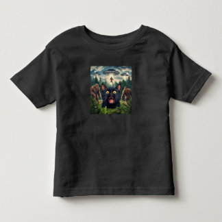 Lustiger UFO Bigfoot Katze Selfie Kinder Männer Fr Kleinkind T-shirt