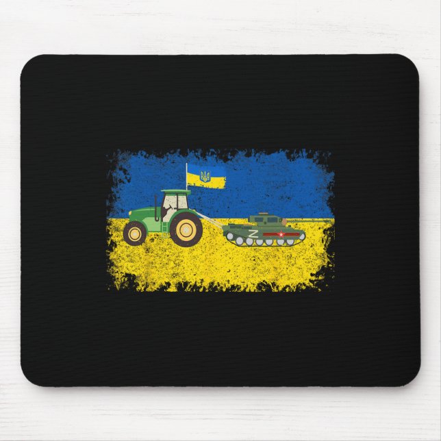 Lustiger ukrainischer Bauer stiehlt Panzer Meme I  Mousepad (Vorne)
