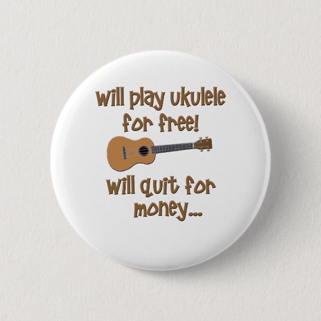 Lustiger Ukulele Button (Vorderseite)