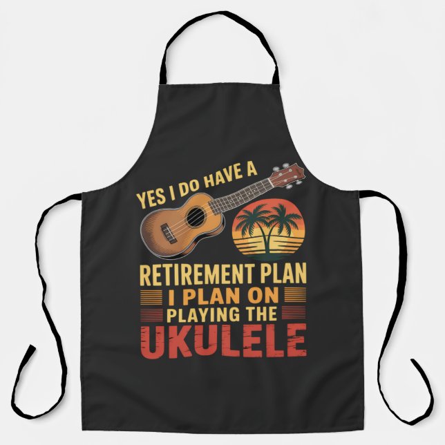 Lustiger Ukulele-Renteneintrittsplan Schürze (Vorderseite)