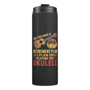 Lustiger Ukulele-Renteneintrittsplan Thermosbecher