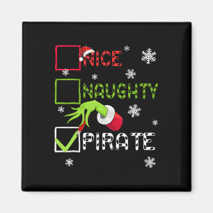 Lustiger unartiger Pirat Weihnachten Xmas Männer F Magnet