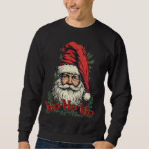 Lustiger und bunter Weihnachtsmann auf schwarzem H