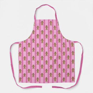 Lustiger und Fancy-Rosa-Gingerbread-Mann Schürze