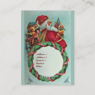 LUSTIGER UND HUMORVOLLER WEIHNACHTSMANN VINTAGE-KR VISITENKARTE