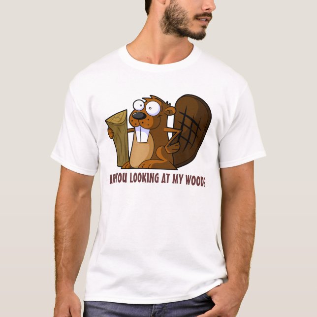 Lustiger unhöflicher Biber T-Shirt (Vorderseite)