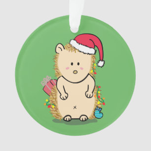 Lustiger unordentlicher frohe Weihnacht-Igel Ornament