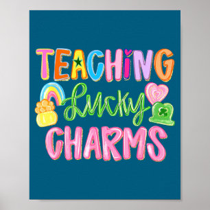Lustiger Unterricht glücklicher Lehrer groovy St. Poster