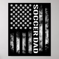 Lustiger USA-Flaggen-Vater beim Fußball