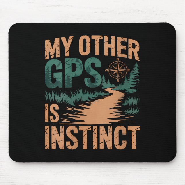 Lustiger V-Ausschnitt Damen Geocaching Wandern Mousepad (Vorne)