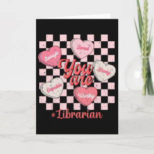 Lustiger Valentins-Bibliothekar-Liebesherz  Karte