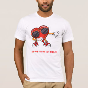 Lustiger Valentinstag Dabbing-Herzen Valentinsgesc T-Shirt