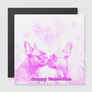 Lustiger Valentinstag Französische Bulldogge Liebh Magnetkarte