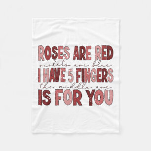 Lustiger Valentinstag, ich habe 5 Finger, der mitt Fleecedecke
