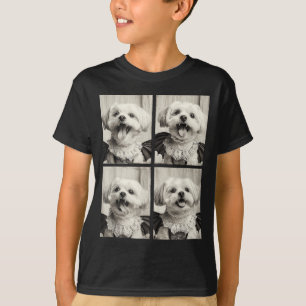 Lustiger Vampir Malteser Y Süßer Hund Halloween Ko T-Shirt
