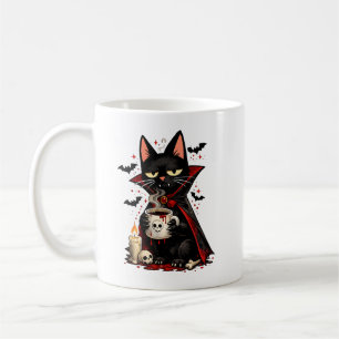 Lustiger Vampir Schwarze Katze Kaffee Totenkopf Ha Kaffeetasse