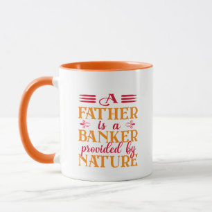 Lustiger Vater Bankier Wortkunst  Tasse