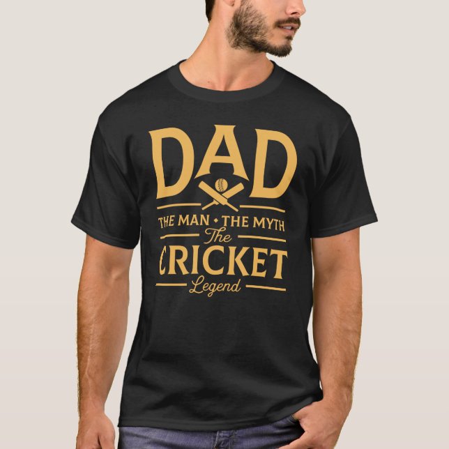 Lustiger Vater die Kricket-Legende T-Shirt (Vorderseite)