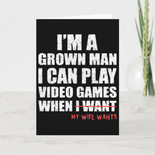 Lustiger Vater-Gamer Ich kann Videospiele spielen, Karte