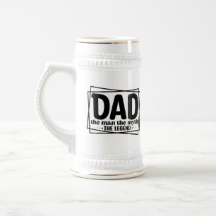 Lustiger Vater Mann Mythos Legende Wortkunst Bierglas