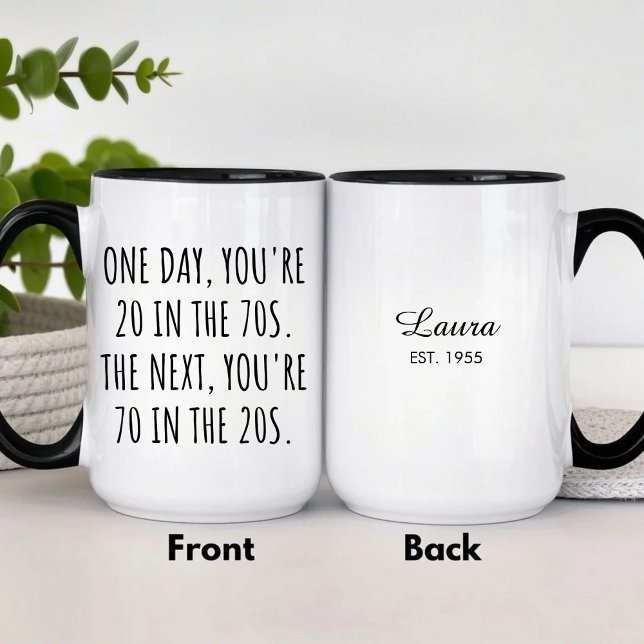 Lustiger Vatertag 70. Geburtstag Kaffee Tasse (Von Creator hochgeladen)