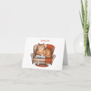 Lustiger Vatertag mit Katzenpersonalisation Karte