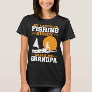 Lustiger Vatertag Opa Angler Fisch T-Shirt