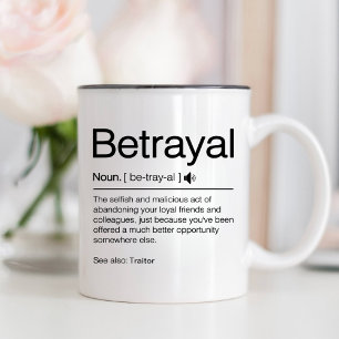 Lustiger Verrat Mitarbeiter Chef Abschiedsgeschenk Zweifarbige Tasse