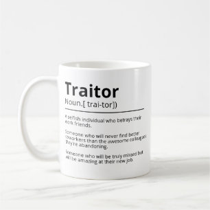 Lustiger Verräter personalisierter Abschiedsmug -  Kaffeetasse