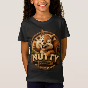Lustiger Verrückter Eichhörnchen Kinder Fein Jerse T-Shirt