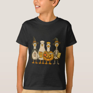 Lustiger Verrückter Gänse-Lehrer Halloween Streich T-Shirt
