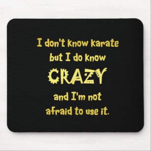 Lustiger verrückter oder Karate-Witz Mousepad