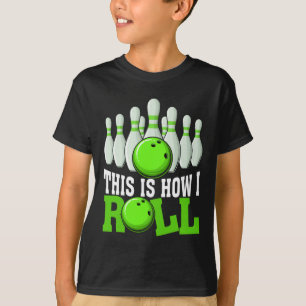 Lustiger Vintage-Bowling-Team-Bowler-Bowling-Fan B T-Shirt