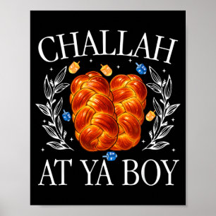 Lustiger Vintage-Challah für deinen jüdischen Humo Poster