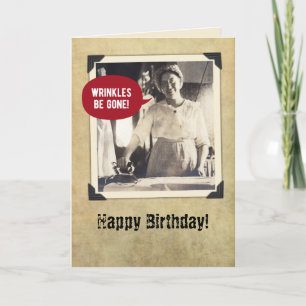 Lustiger Vintage-Faltenfreier Geburtstag Karte