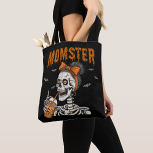 Lustiger Vintage-Momster-Skelett-Halloween Tasche
