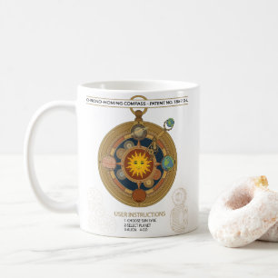 Lustiger Vintage-Sonnensystem-Steampunk-Kompass Kaffeetasse