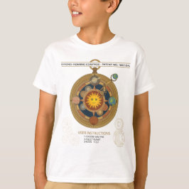 Lustiger Vintage-Sonnensystem-Steampunk-Kompass T-Shirt