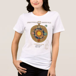 Lustiger Vintage-Sonnensystem-Steampunk-Kompass Tri-Blend Shirt