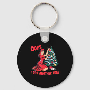 Lustiger Vintage-Weihnachts-Oops, ich habe einen w Schlüsselanhänger